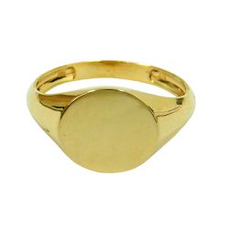 Anel em Ouro 18k com Chapa Redonda pra Estilizar 14.0mm - J07601786 - RDJ Joias