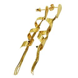 Brinco em Ouro 18k Ondulado - J12702672 - RDJ Joias