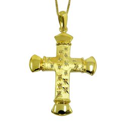 Crucifixo em Ouro 18k Grande com Brilhantes - JPGR000126-4 - RDJ Joias