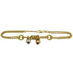 Pulseiras de Ouro 18k 2 Corações - J048005923-9 - RDJ Joias