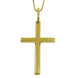 Crucifixo de Ouro 18k 0,750 Fio Retangular 44.0mm - J03101161 - RDJ Joias