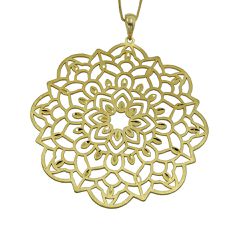 Pingente Mandala de Ouro 18K Vazada 50.0mm - J14501124 - RDJ Joias