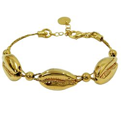 Bracelete de Búzios em Ouro 18k - J12200158 - RDJ Joias