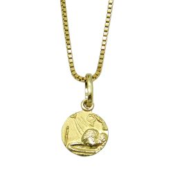 Pingente de Batismo em Ouro 18K Maciça 0.9g 9.0mm - J03100230 - RDJ Joias