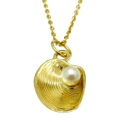Pingente em Ouro 18K Concha com Pérola 4.0g 27.0mm - J03100675 - RDJ Joias