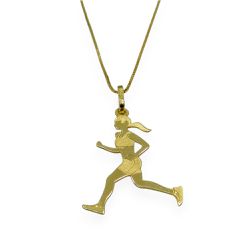 Pingente de Corredora em Ouro 18K 0.6g 25.5mm - J15302016 - RDJ Joias