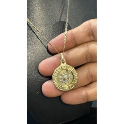 Pingente do Circulo do Zodíaco em Ouro 18k com Brilhantes - J01900148-2 - RDJ Joias