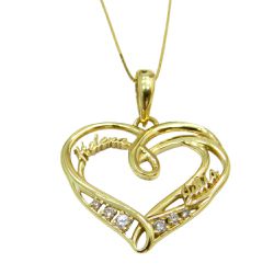 Pingente em Ouro 18K Coração com Nome 3.5g 30.0mm - JRD1530103-0 - RDJ Joias