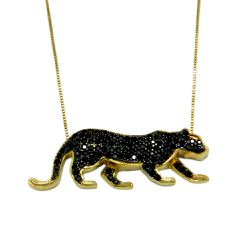 Pingente Pantera em Ouro 18K de Espinélio 3.5g 31mm - J06201819 - RDJ Joias