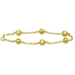 Pulseira de Ouro 18k Feminina de Bolas 7.0mm 5.3g - J16400115 - RDJ Joias
