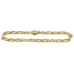 Pulseira em Ouro 18k Feminina Brilhantes 10.5g 3.5mm - JRD0076210-5 - RDJ Joias