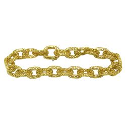 Pulseira em Ouro 18k Filigrana Elo Oval Torcido 12.2g - 2007514000 - RDJ Joias