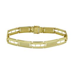 Pulseira em Ouro 18K Masculina Larga 17,5g 10.0mm - J0610174318-0 - RDJ Joias