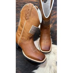 Texana Masculina Caramelo - Couro Legítimo - 02364 - REALEZA COUNTRY