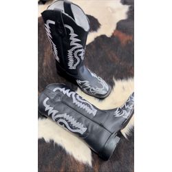 Texana Atena Black - Couro Legítimo - 0101- black - REALEZA COUNTRY