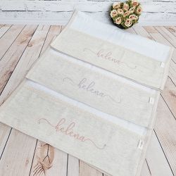 Fralda de Boca Barrado de Linho - (kit com 3 frald... - Reart Baby