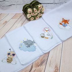 Kit Babitas de fralda Premium 40x40 e picueta - Bi... - Reart Baby