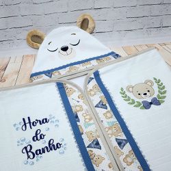 Toalha de Banho com capuz Bichinho - Ursinho - BIC... - Reart Baby