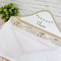 Toalha Fralda com capuz bordado - TFB - Reart Baby