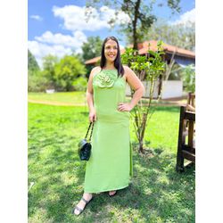 Vestido Maria Flor verde - 2538 - Rebeca Azevedo