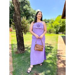 Vestido Maria Flor roxo - 2537 - Rebeca Azevedo