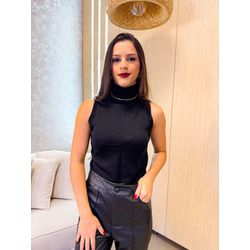 Regata Tricot Lia Preta - 3026 - Rebeca Azevedo