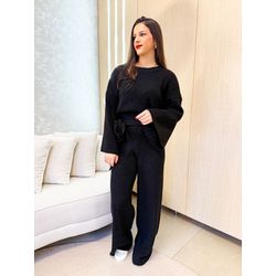 Conjunto Tricot Monique Preto - 3041 - Rebeca Azevedo