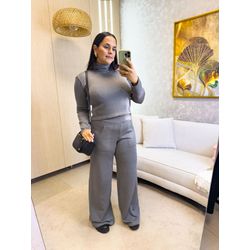 Conjunto Roberta Tricot Cinza - 3047 - Rebeca Azevedo