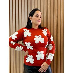 Blusa Tricot Urso Terra Cota - 3074 - Rebeca Azevedo