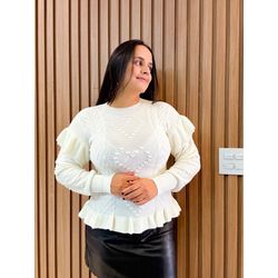 Blusa tricot Elisa Off - 3079 - Rebeca Azevedo