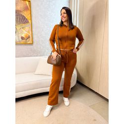 Conjunto Listra Marcela Tricot Caramelo - 2990 - Rebeca Azevedo