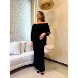 Conjunto Aline Tricot Preto - 3003 - Rebeca Azevedo