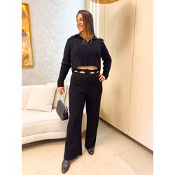 Conjunto Tricot Mia Preto - 3090 - Rebeca Azevedo