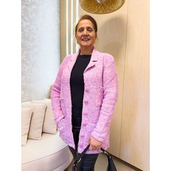 Casaco Londres Tricot Rose - 3109 - Rebeca Azevedo