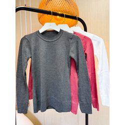 Combo Tricot Cinza/ Goiaba / Branco - 3199 - Rebeca Azevedo