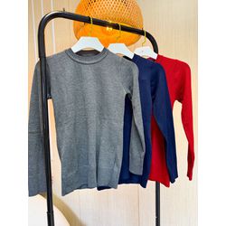 Combo Tricot Cinza/Azul/ Vermelho - 3201 - Rebeca Azevedo