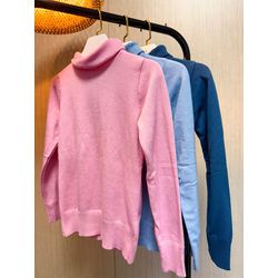 Combo Tricot Cacharrel Rosa Bebe-Azul Claro-Azul E... - Rebeca Azevedo