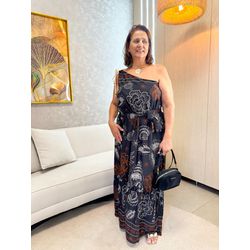 Vestido Rafaela Plus Preto - 2778 - Rebeca Azevedo