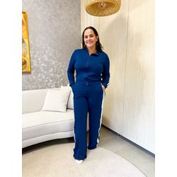 Conjunto Gabi Moletinho Azul - 2853 - Rebeca Azevedo