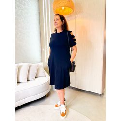 Vestido Gerliane Preto Plus - 2657 - Rebeca Azevedo