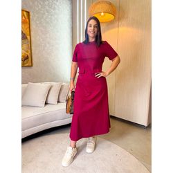 Vestido Ingride Marsala - 2666 - Rebeca Azevedo