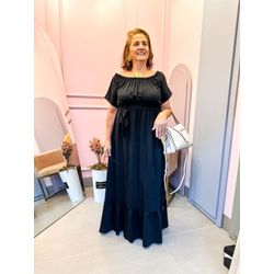 Vestido Kenia plus preto - 1317 - Rebeca Azevedo