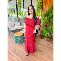 Vestido Manuela Vermelho - 1336 - Rebeca Azevedo