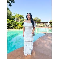 Vestido Manuela Branco - 1338 - Rebeca Azevedo