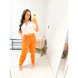 Calça Aurora Laranja - 850 - Rebeca Azevedo