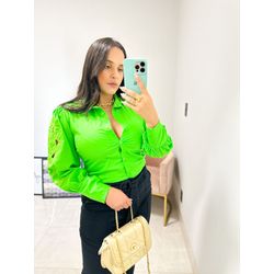 Camisa Carmélia verde - 815 - Rebeca Azevedo