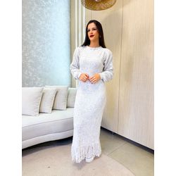 Vestido Valéria tricot Off - 1797 - Rebeca Azevedo