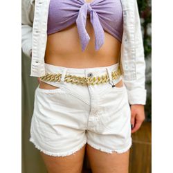 Short Jeans White - 170 - Rebeca Azevedo