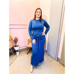 Vestido Ana Moletinho Azul - 1976 - Rebeca Azevedo