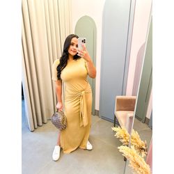 Vestido moletinho Lia Nude - 1748 - Rebeca Azevedo